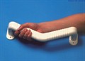 Ashby Angled Grab Bar supports the forearm to give leverage