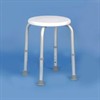 Lightweight Height Adjustable Shower Stool with moulded plastic seat