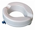 Raised Toilet Seat Senator toileting aid to assist lowering and raising from the toilet
