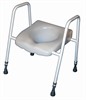 Raised Toilet Seat with Height Adjustable frame