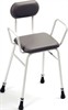 Arms assist in getting up and down & Backrest provides support